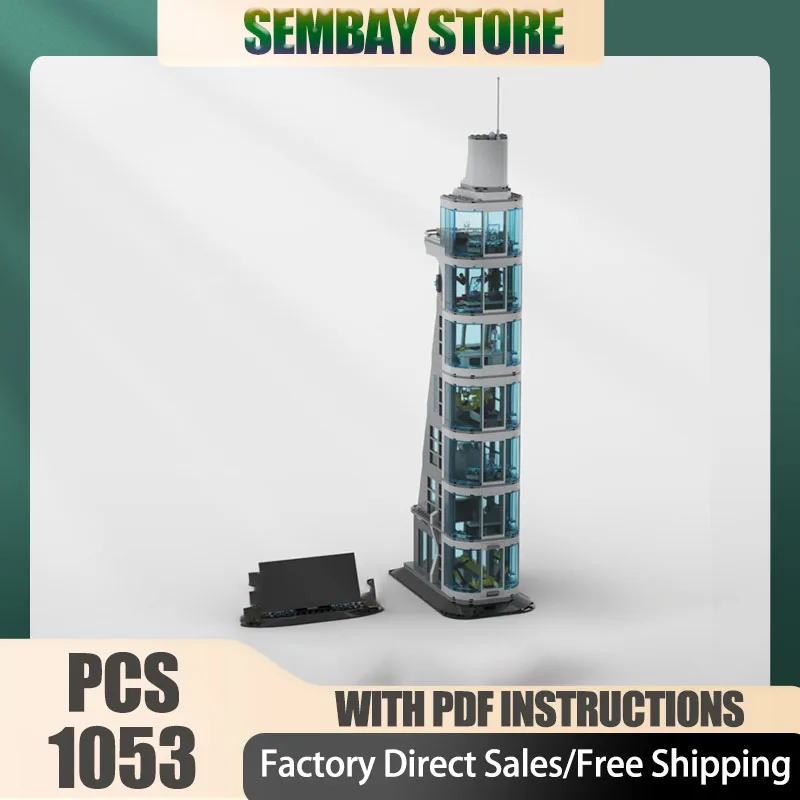 

Famous Movie Model Moc Building Bricks Modular 7 Storey Tower Model Technology Blocks Christmas Toy Construction Holiday Gifts