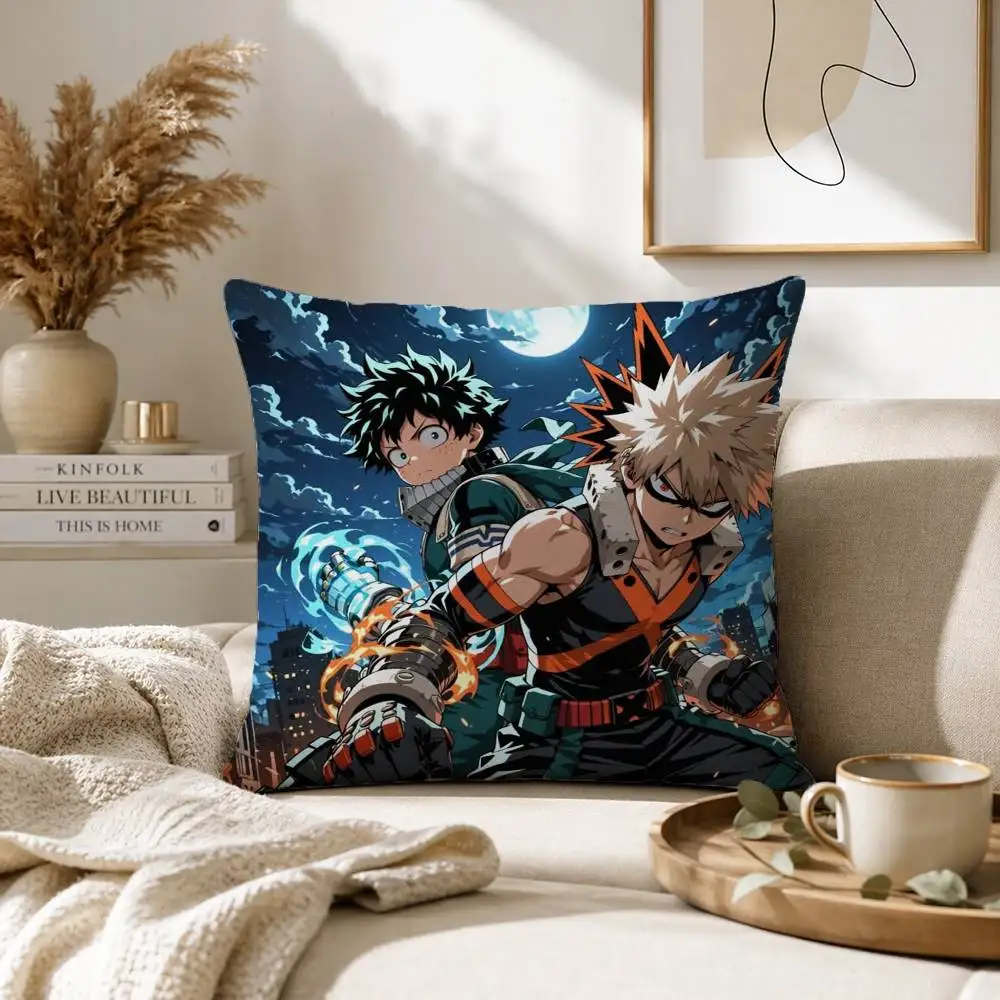 Deku Bakugou Shouto Hero A-Academia Pillow Case for Sofa Living Room Home office Decor Protective Cover