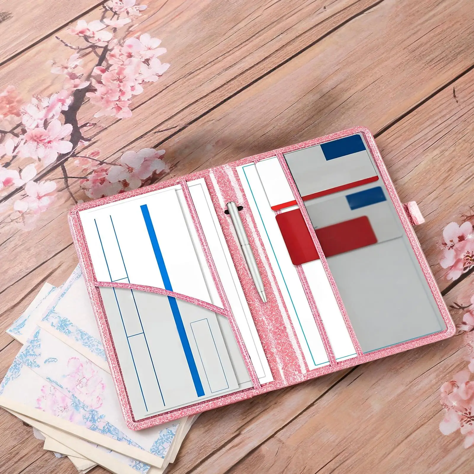 Car Insurance Holder PU Glove Box Document Automotive Organizer Magnetic Car Insurance And Registration Card Holder For Vehicle - view 3