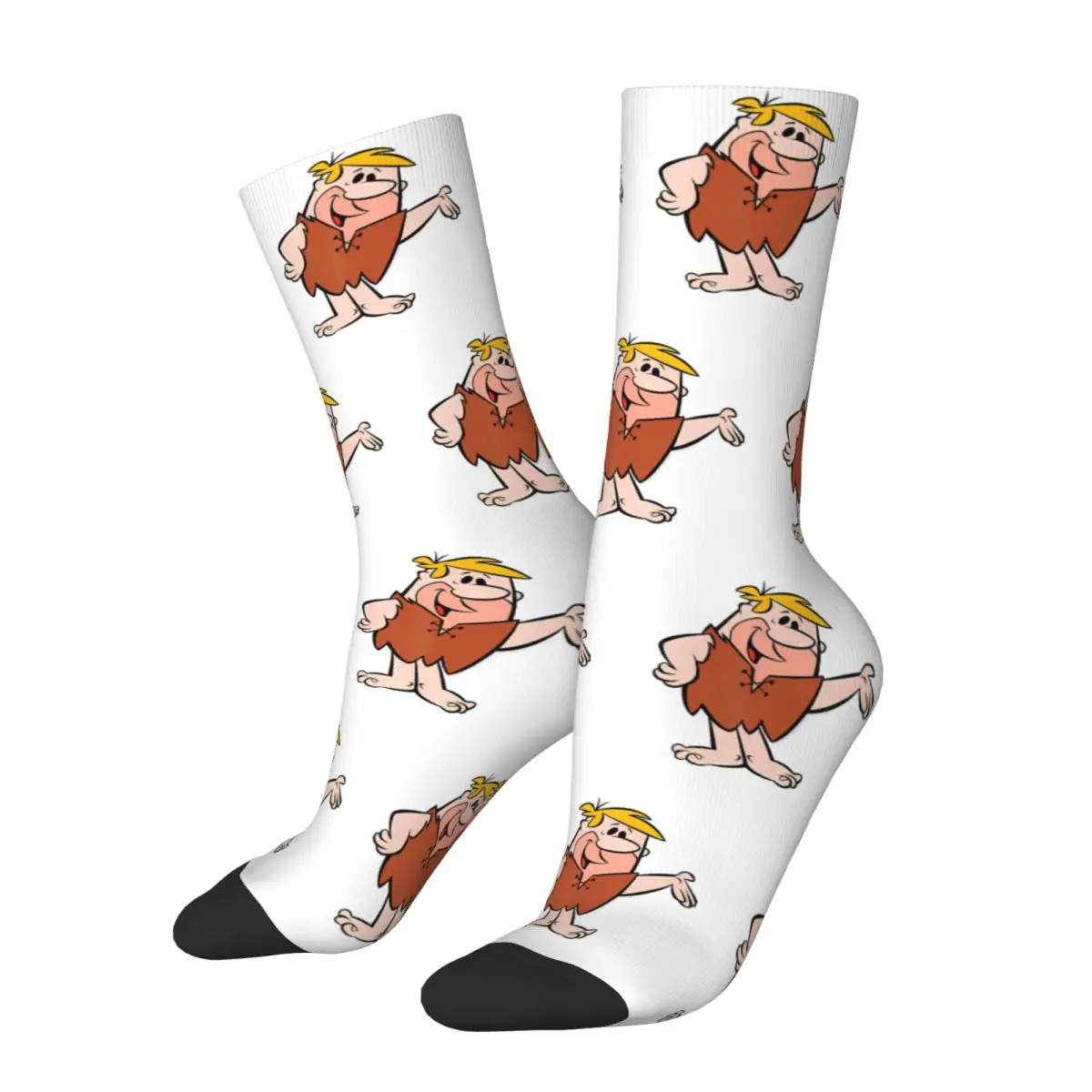 Animated Fred Flintstone Socks Vintage Stockings Men's Warm Soft Skateboard Socks Winter Design Anti Bacterial Socks