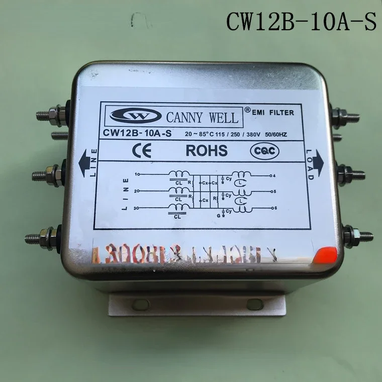 

CANNY WELL Three-phase 380V 10A Power Filter Bipolar Filter CW12B-10A-S