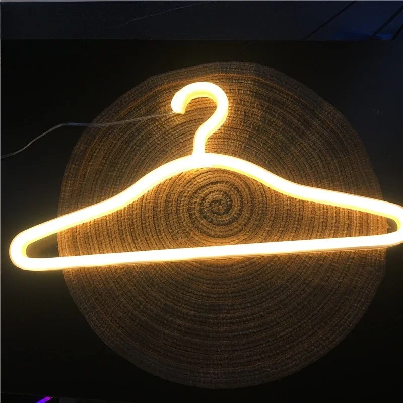 

Wedding Dress Decor LED Hanger Neon Light – Creative Shape Lighting for Bedroom Room