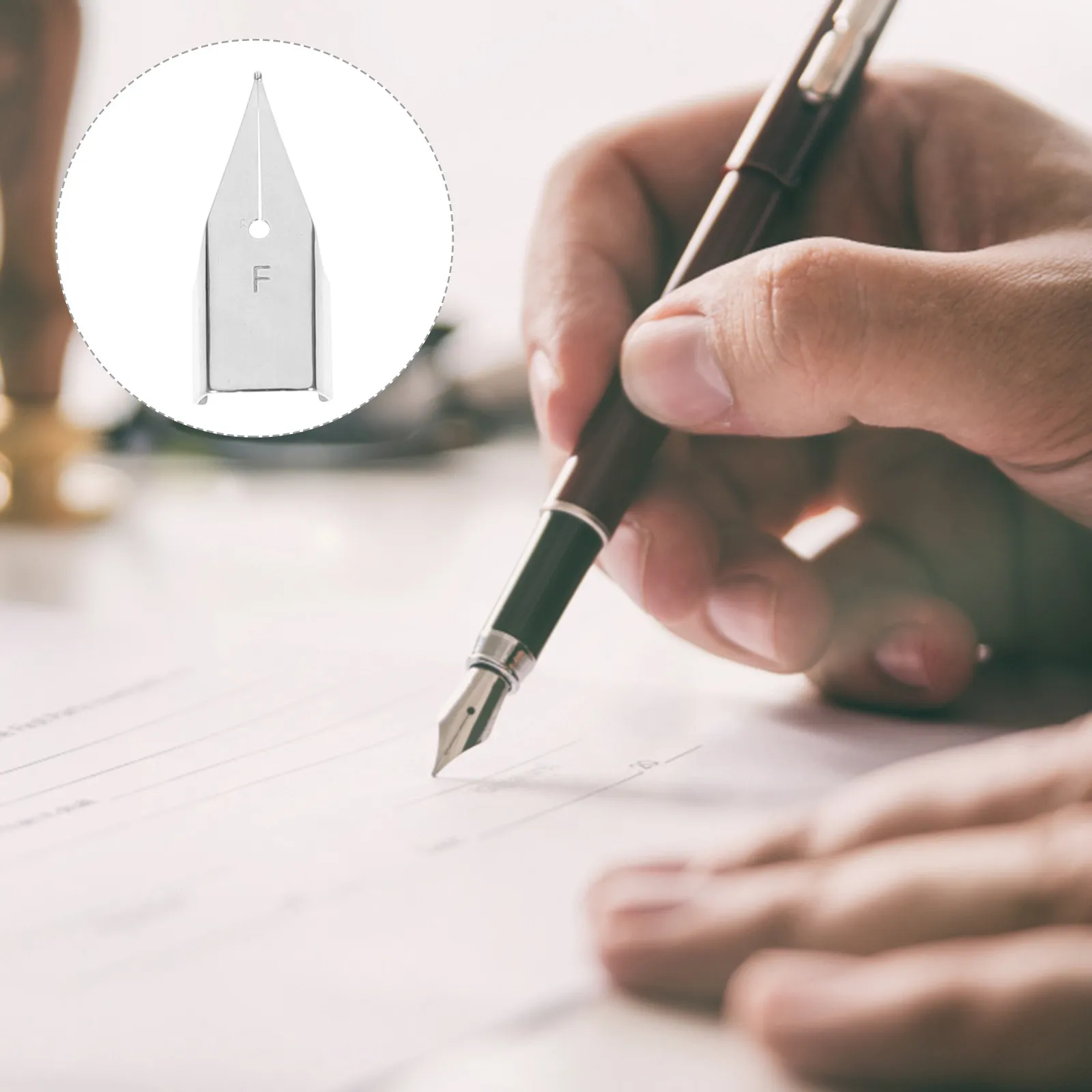 

20 шт. сменных стальных наконечников для перьевых ручек, каллиграфические наконечники для письма, рисования, подписи, канцелярские принадлежности, сменные наконечники для перьевых ручек