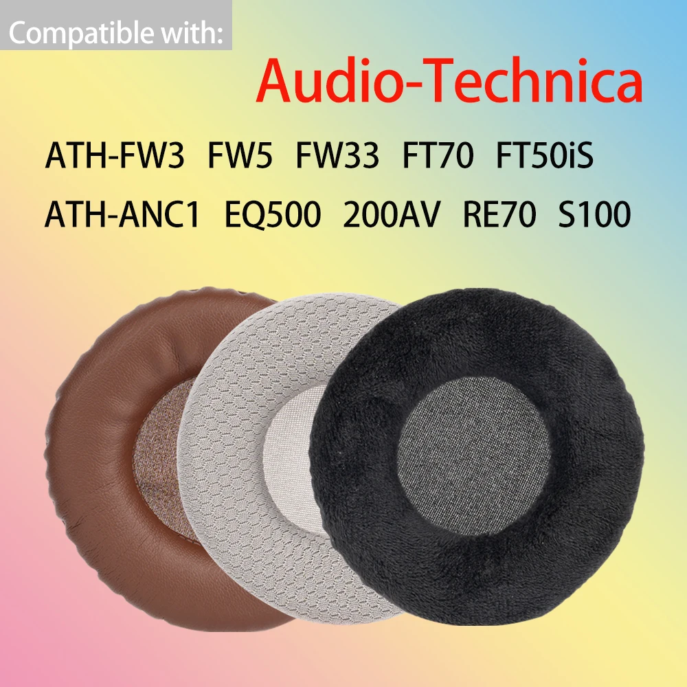 Bantalan Telinga untuk Headphone Audio-Technica ATH-FW3 FW5 FW33 FT70 FT50iS ANC1 EQ500 200AV RE70 S100 Pengganti Bantalan Bantalan Telinga