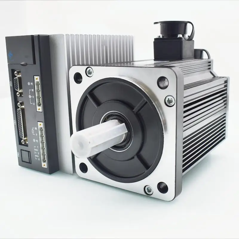 1.2KW  AC 110mm flange Servo Motor and Digital display driver With 458 communication Set 220V AC Servo Motor 4N.M 3000 rpm