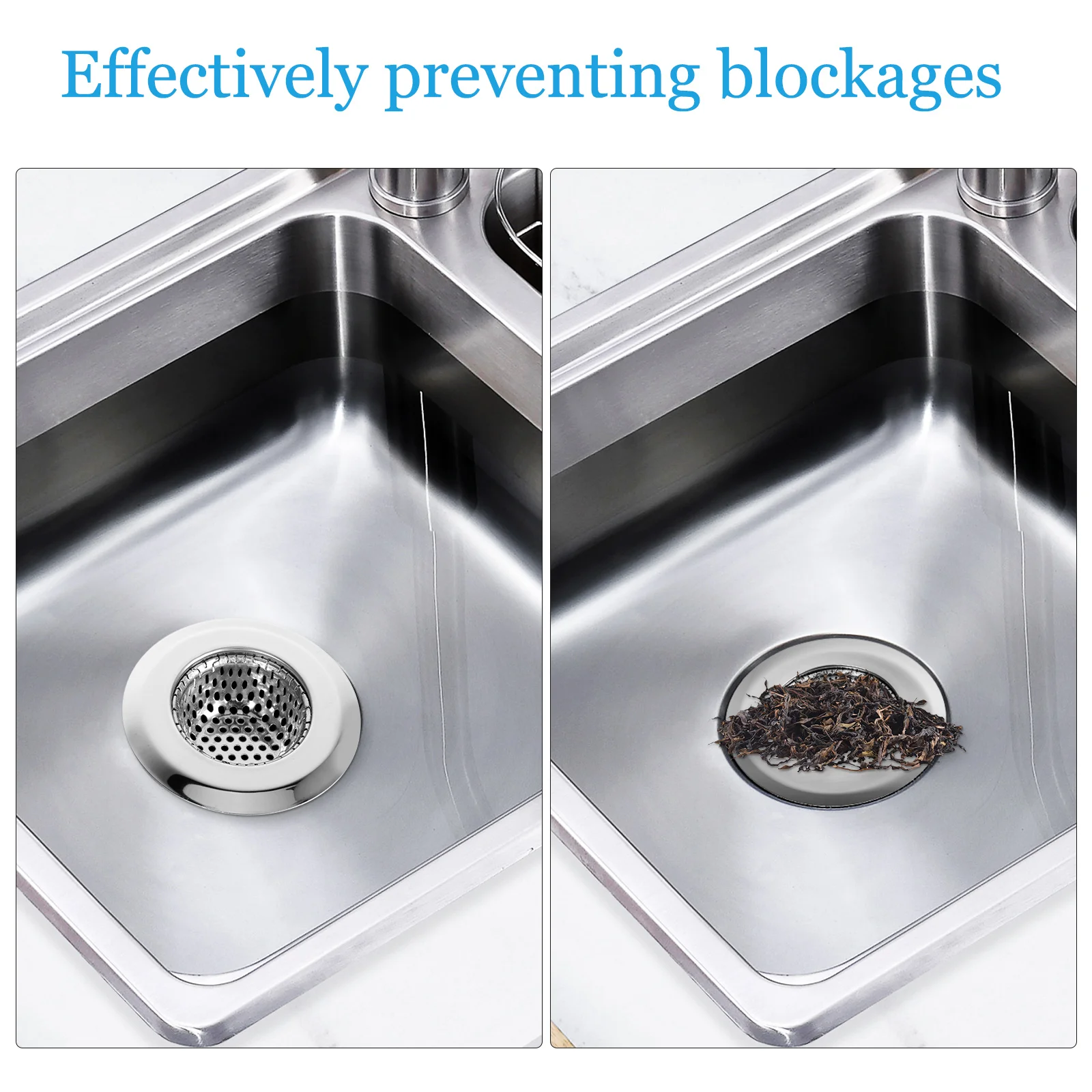 

2 Pcs Kitchen Sink Strainer Food Catcher Basket Stoppers Screens Anti-clogging Drain Cover