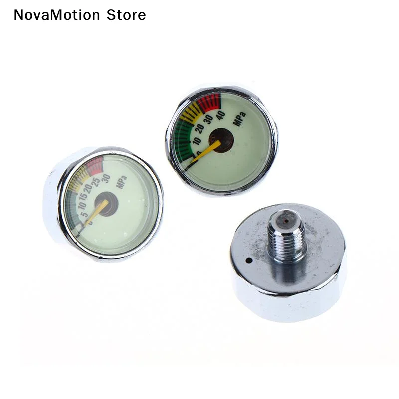 [NM]Air Mini Luminous Micro Pressure Gauge Manometre Manometer M8 5/10/20/30/35/40Mpa High Pressure Hand Pump Valve Tool[NM]