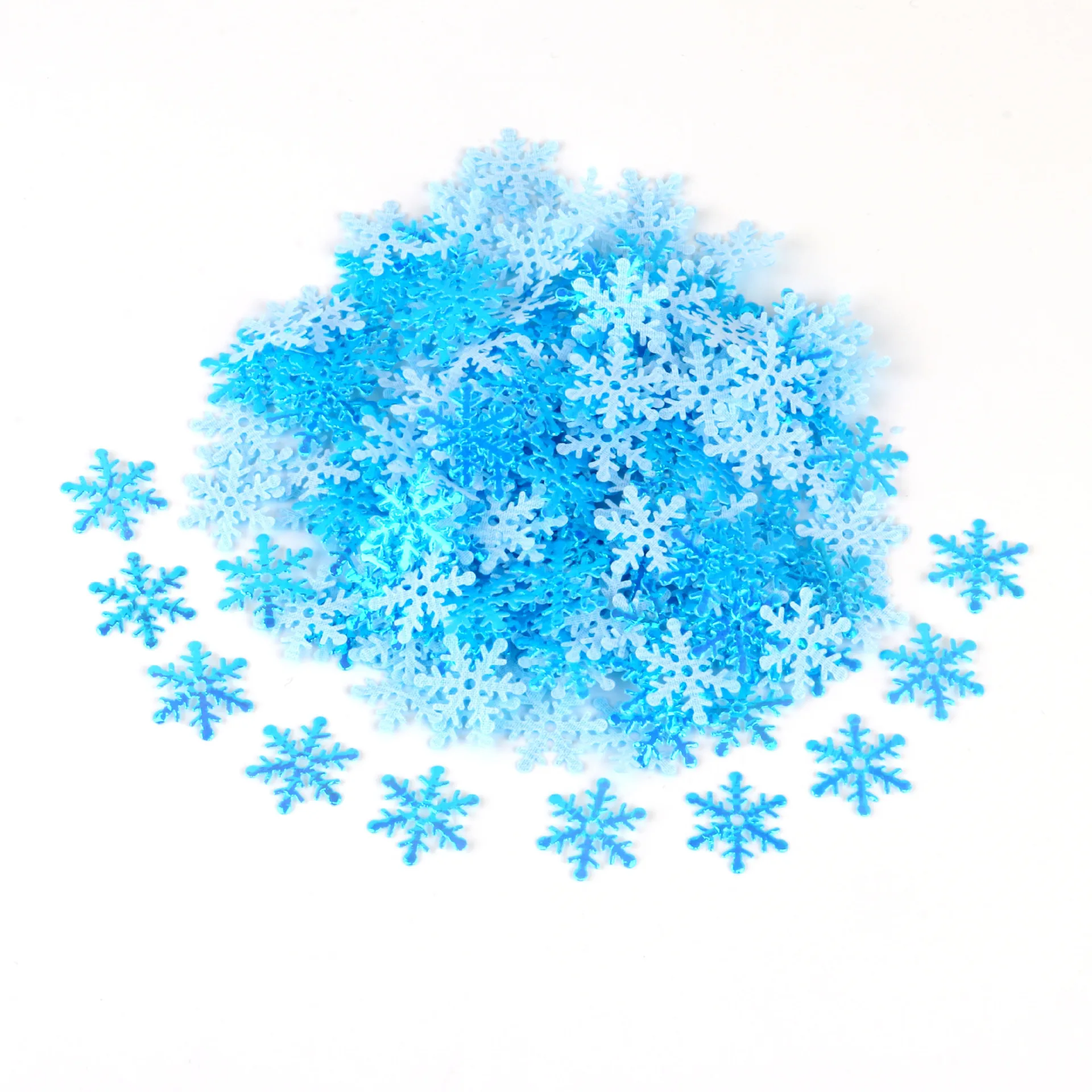 300Pcs Christmas Frozen Snowflakes Confetti Artificial Snowflake Sequins Xmas Tree Ornaments New Year Wedding Party Home Decor