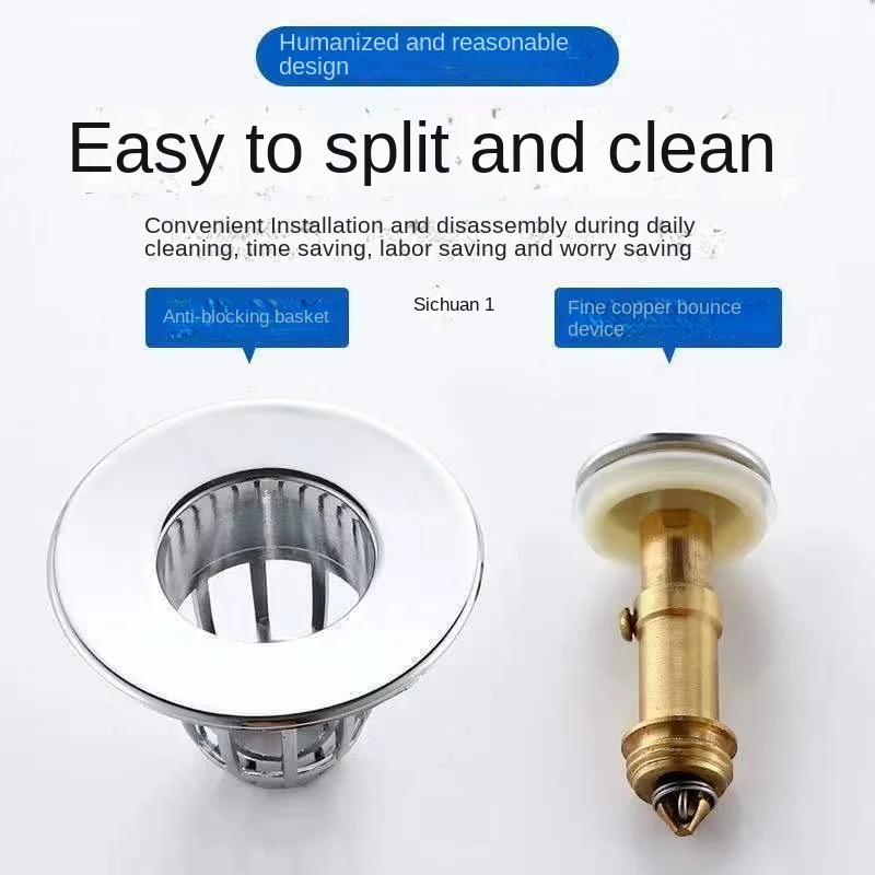 Spoelbak Filter Plug Pers Bounce Bassin Pop-Up Afvoer Filter Badkamer Douche Haarverlenging Badkuip Plug Keuken Hardware Accessoires