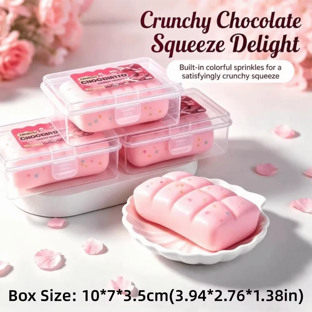 Chocolate Wax Cracking Squeeze Toy Cat Paw Donut Crunchy Sound Ball Handmade Craft Crispy Feel Snowball Crunch Squishy Toy​​ view 6
