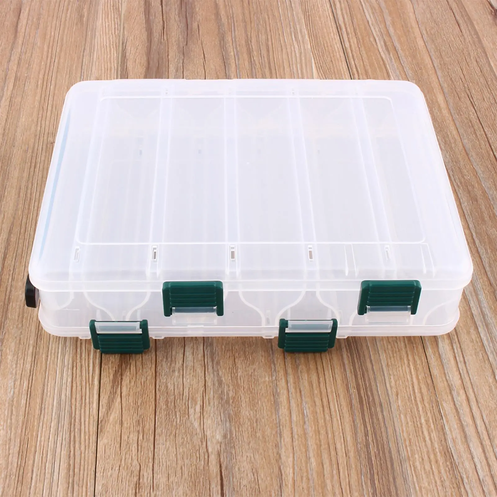 

Double Sided Waterproof Fishing Tackle Box with Compartments 20.5cmx15.5cmx4.5cm