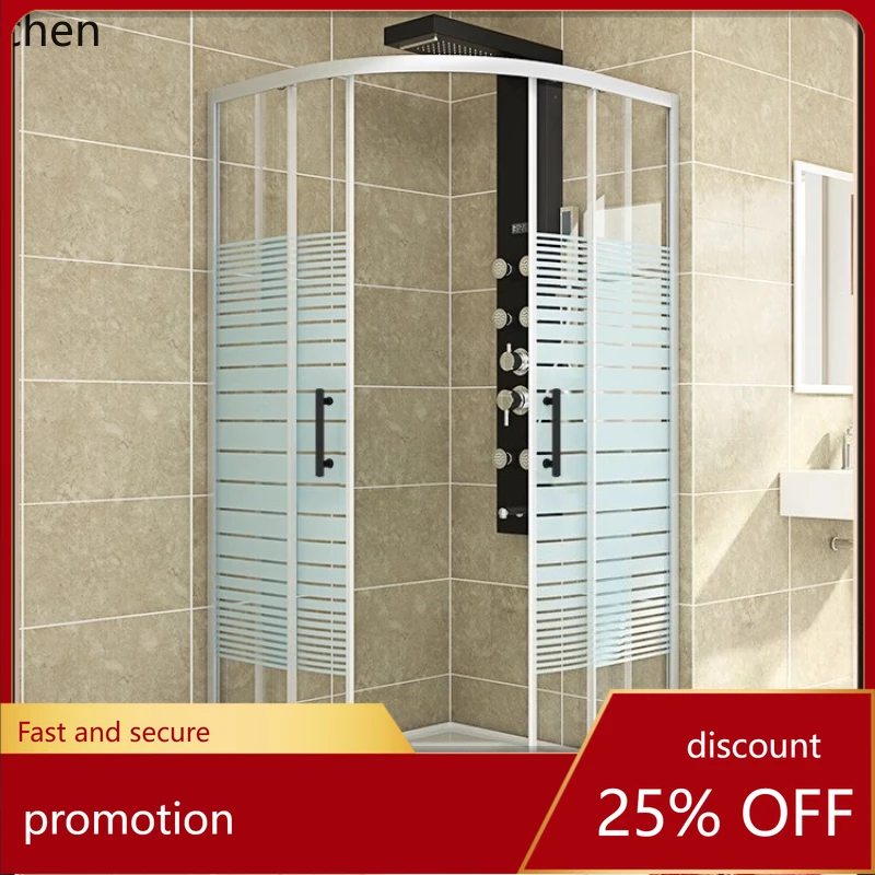 ZMLshower room glass partition simple wet and dry separation tempered glass integral bathroom