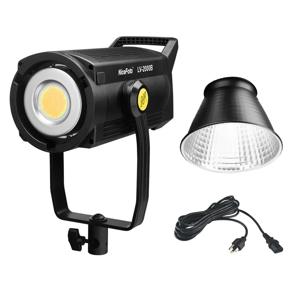 NiceFoto LED Video Light 150W/200W Photography Light 5600K CRI96+ TLCI97 64900LUX Bowens Mount for Live Streaming Studio Home