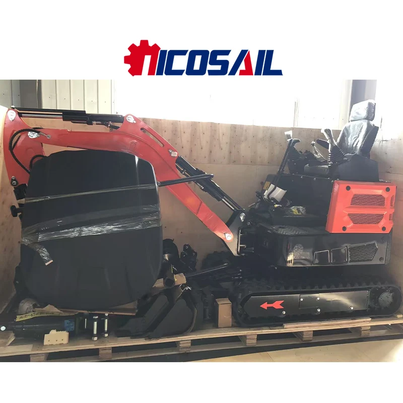 

Nicosail 1.2T Mini Excavator CE EPA for Farm Garden Digging Soil Loosening Fence Line Trenching Narrow Space Efficient