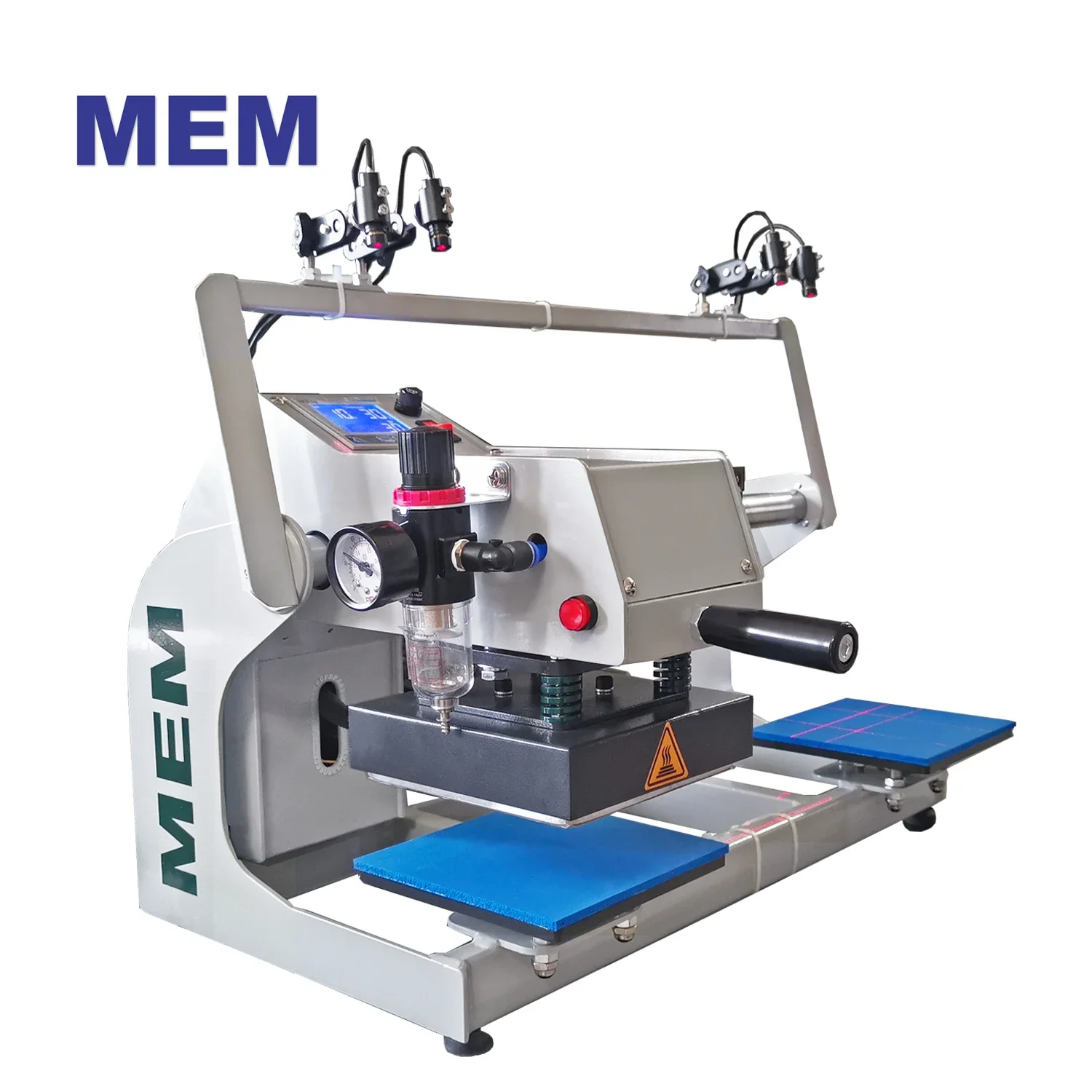 TQ 1515 MEM Manual Double Heat Press Machine 15*15 cm Pneumatic Easy to Operate Flatbed Printer for Home Use