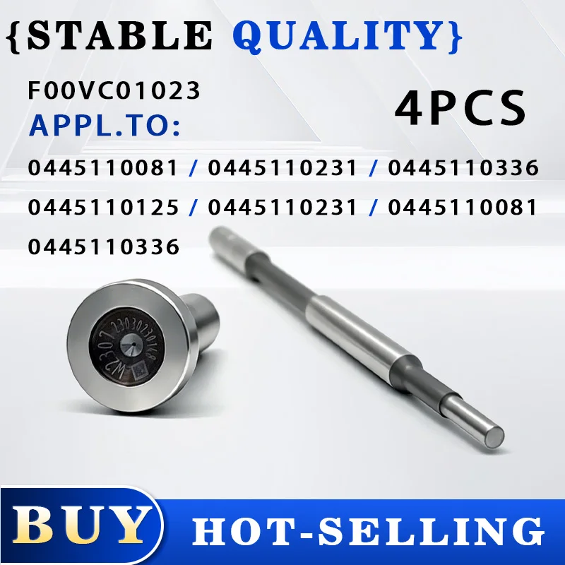 

4Pcs/lot Control Valve Components F00VC01023 For Injector 0445110081/0445110231/0445110336 0445110125/0445110231 YF1133