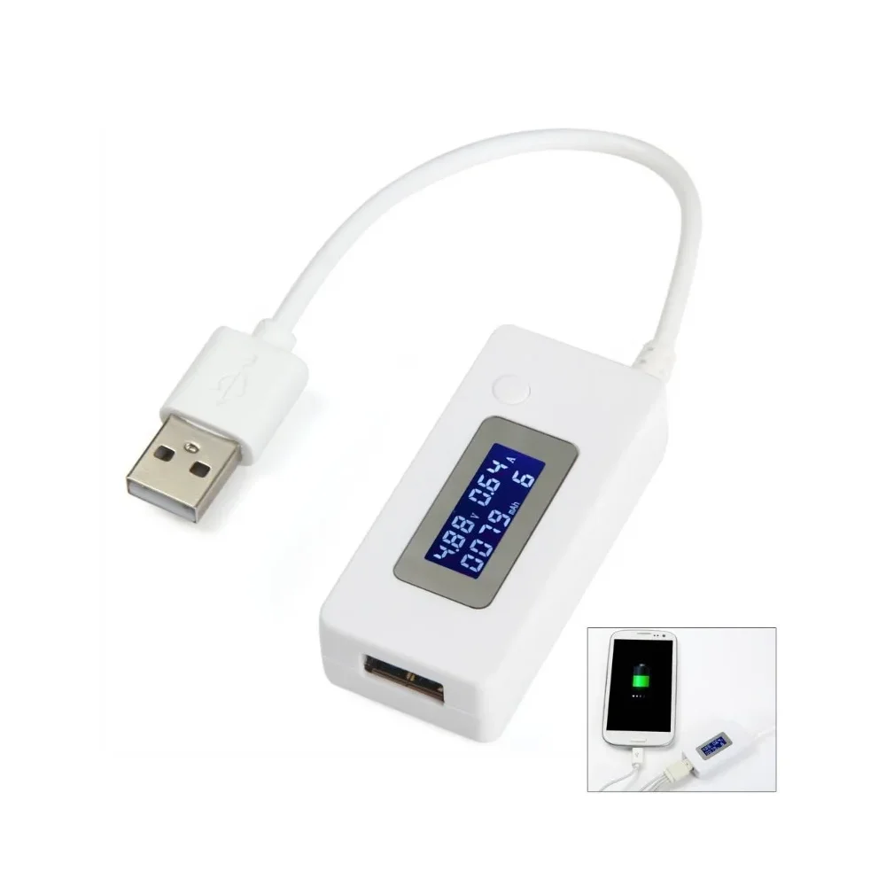 LCD Micro USB Charger Battery Capacity Voltage Current Tester Meter Detector +Load Resistor 2A/1A with Switch Voltmeter Ammeter