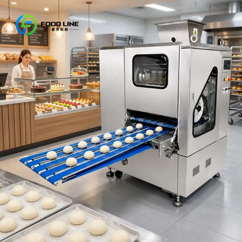 Commercial Multi-functional Linear Dough Divider Rounder Custom Automatic Unit for Bread Bun Pizza Dough Ball Production