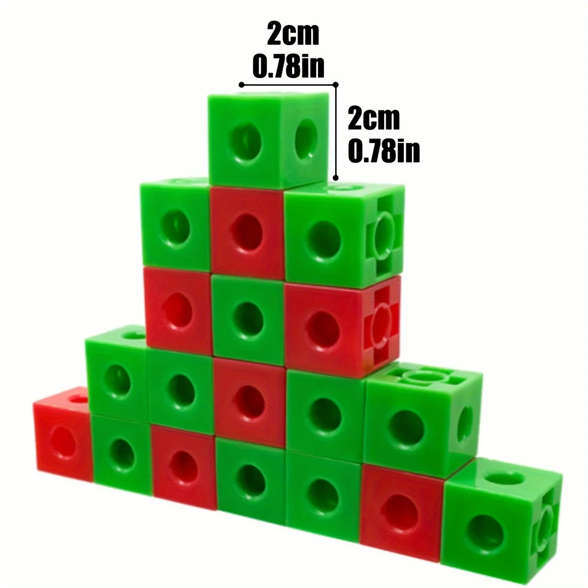 100pcs Connecting Cubes Set, Educational Method Building Blocks, Fun And Creative Assembled Toy, Christmas Halloween Gift