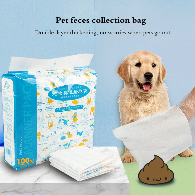 50-100PCS Degradable Dog Poop Bag Puppy Outdoor Tools Toilet Pet Cat Garbage Bags for Dog Trash Litter Cleaning Tools Shit Bags