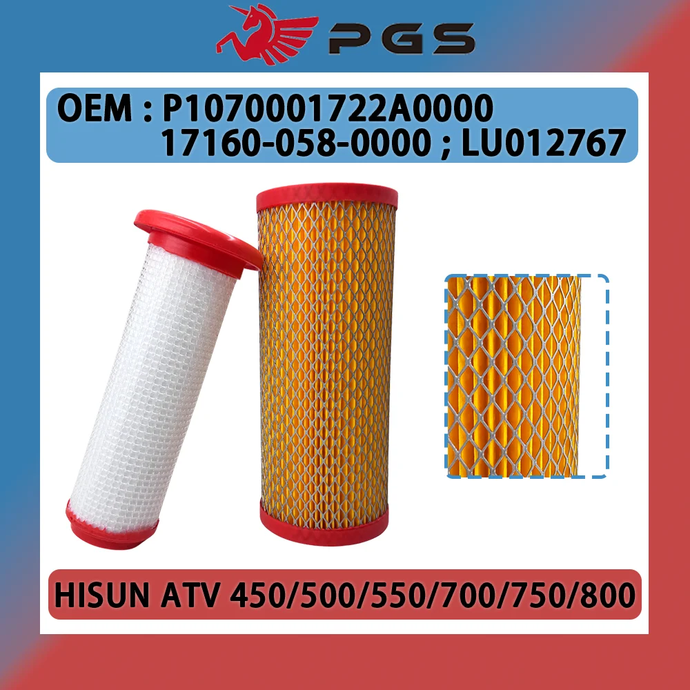 Filtr powietrza do HISUN ATV 450 500 550 700 750 800cc HS500 HS700 HS800 P 1070001722 A0000 17160-058-0000 LU 012767