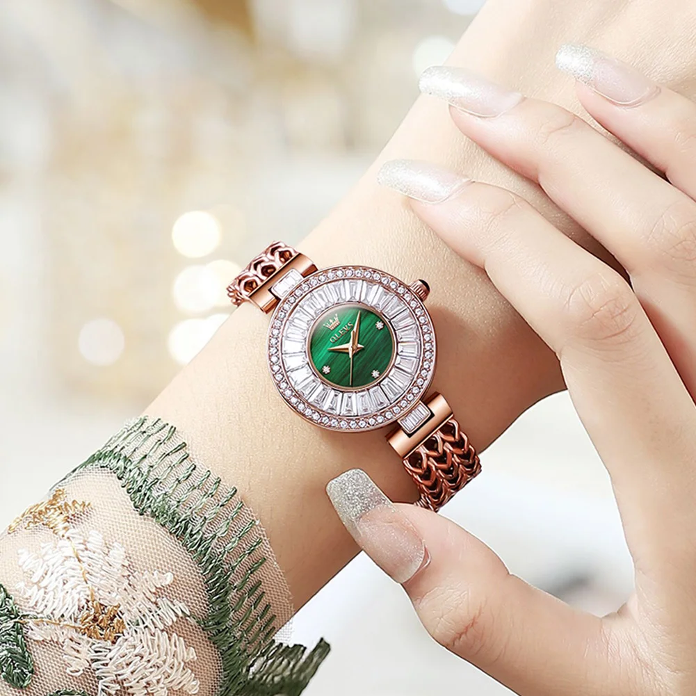 Olevs-女性のための小さな時計、女の子のための防水クォーツ時計、トップブランド、ライト、高級母、ファッション、母