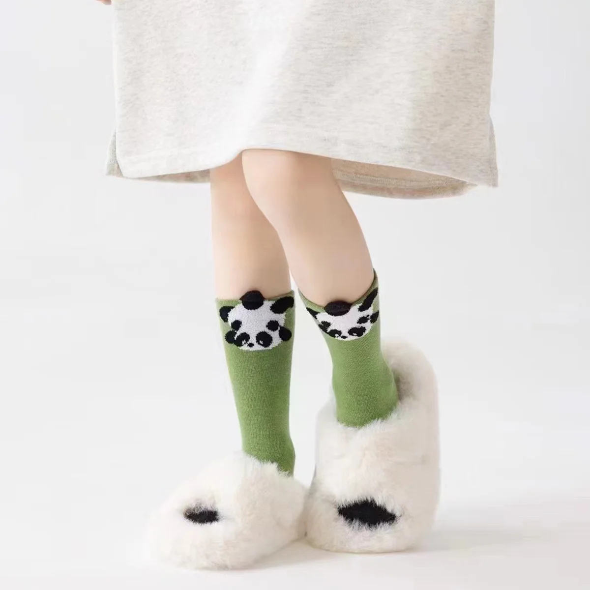 5 Pairs of Cute Cartoon Giant Panda Socks for Kidsren