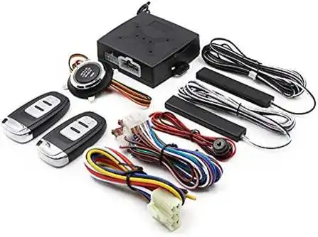 Universal Auto Start Stop Keyless Entry System Engine Start Alarm System Push One-button Start System Remote Car Accessories