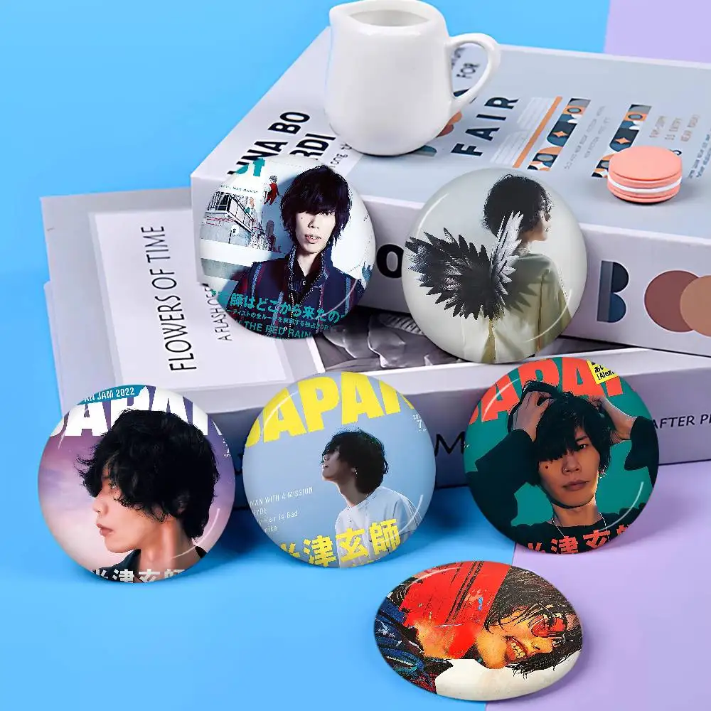 Popular Singer Y-Yonezu K-Kenshi Creative Tinplate Soft Button Pins Animal Icon Brooch Lapel Backpack Badge Accessories Pin