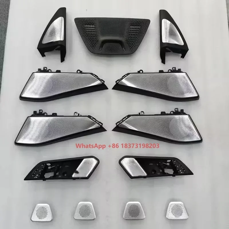 Front Rear Door Speaker Glow Tweeter Luminous Night Lighting Trim Subwoofer Audio Speaker Horn LED Cover for New X5 G05 X7