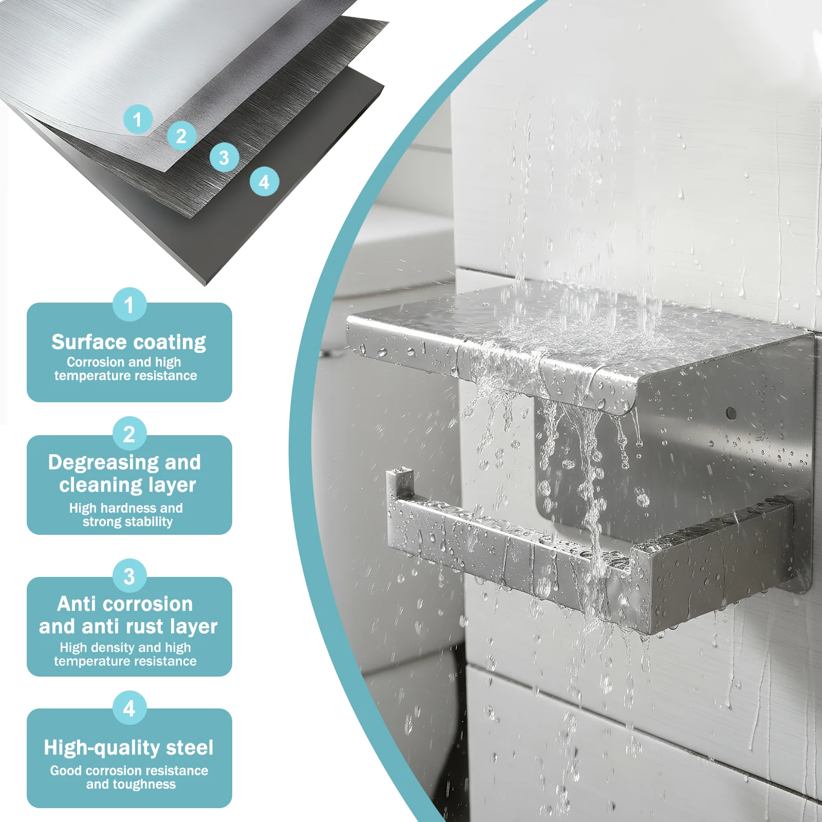 

20Pcs Stainless Steel Bathroom Accessories Set Bathroom Accessories Towel Bar Set Towel Rack/Ring/Hook/Toilet Paper Holder