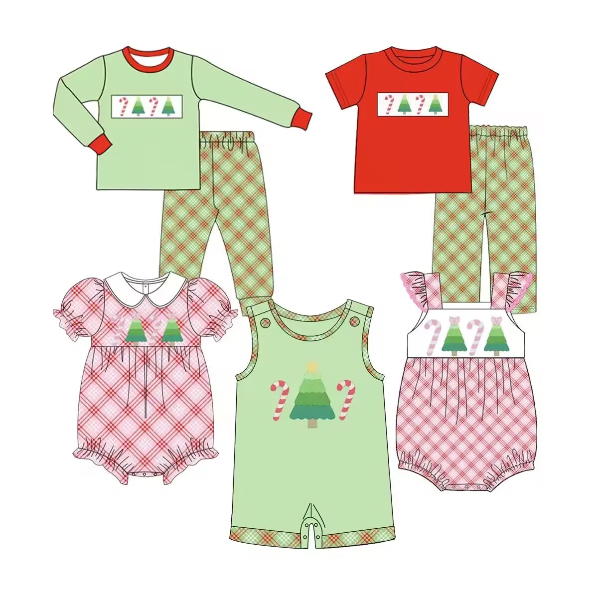 

Fashionable Christmas Boys Girls Outfits Christmas Tree Print Boys Long Sleeve Pants Suits Girls Boys Jumpsuits