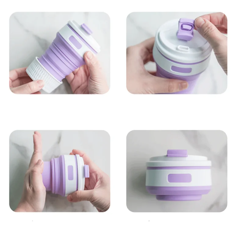 سيليكون كوب ماء قابل للطي ، المحمولة ، السفر ، الرياضة ، في الهواء الطلق ، التخييم ، القهوة ، المصاحبة #5