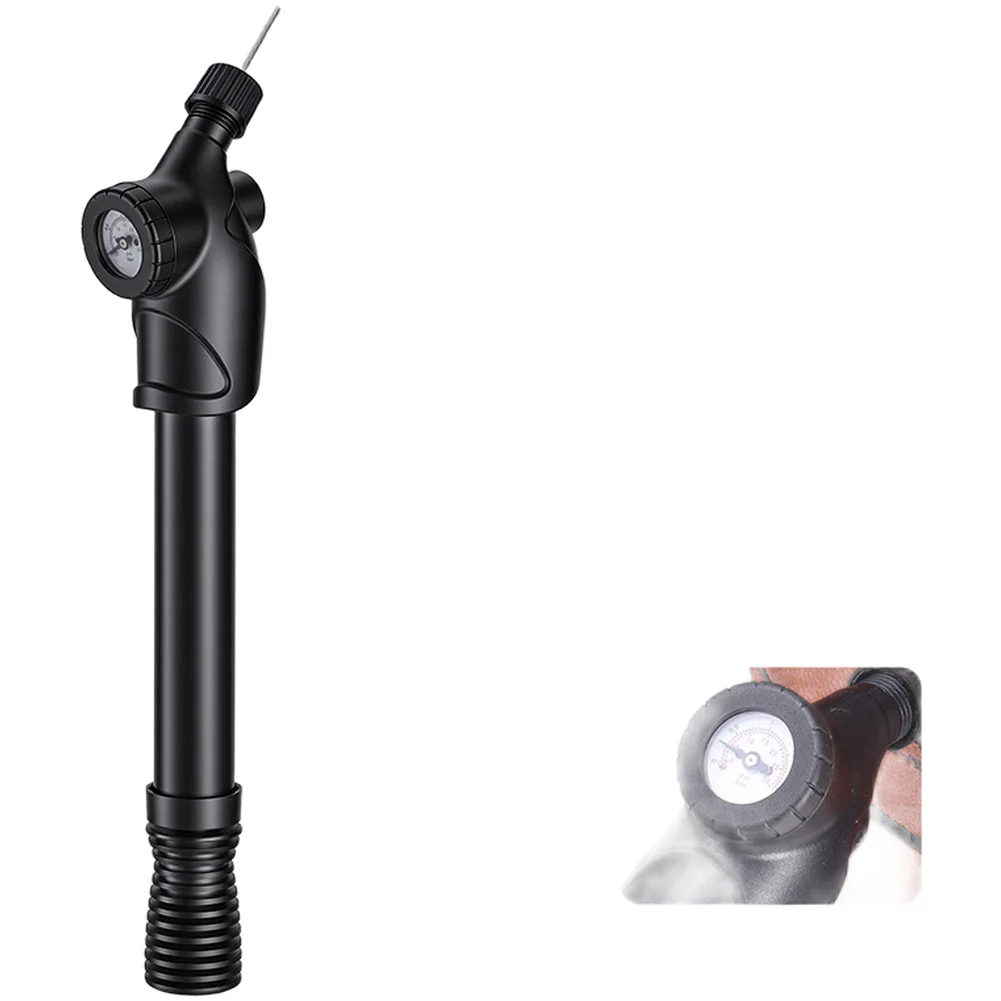 

1pc Dual-Action Pump Dual Gauge 11B 15B Manual Air Pump With High-Pressure Gauge For Basketball Football Volleyball Portable