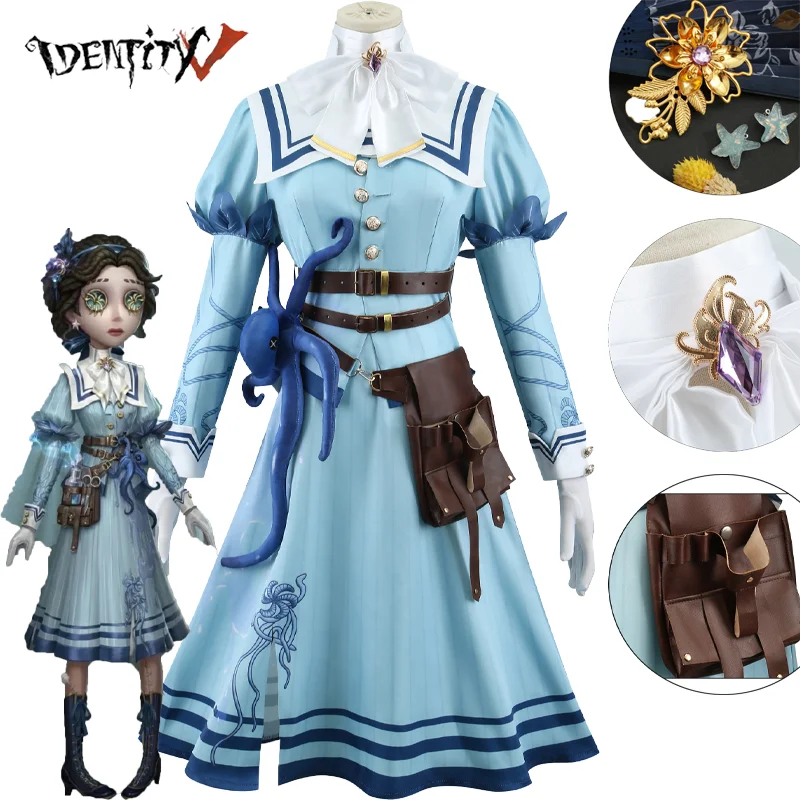 Identity V Emily Dyer Doctor Cosplay Costume Preserved Flower Gorgeous Uniform Lolita Suit Halloween Party Role for Adult Girls