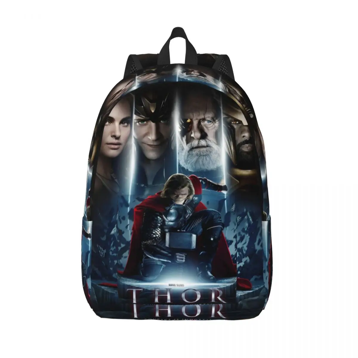 Mochila con martillo de Thor de mitología nórdica para hombres y mujeres, mochila de trabajo para estudiantes adolescentes, personajes, bolsas de lona para ordenador portátil con bolsillo