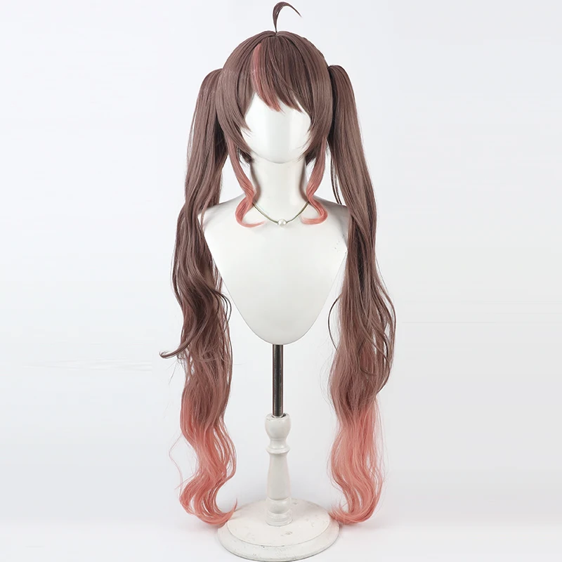 NIJISANJI Virtual YouTube Vtuber Natsuiro Matsuri Cos Cosplay Wig Halloween Carnival Party Props Synthetic Hair + Wig Cap