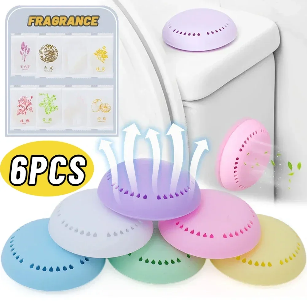 Solid Air Aromatherapy Freshener Toilet Lasting Deodorization Home Wardrobe Car Household Solid Fresheners Self-adhesive 6pcs