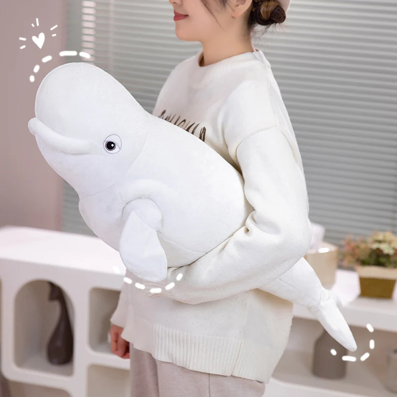 

Soft White Whale Shark Plush Toys Soft Stuffed Sleeping Pillow Simulated Sea Animal Blue Shark Doll Boys Girls Birthday Gifts