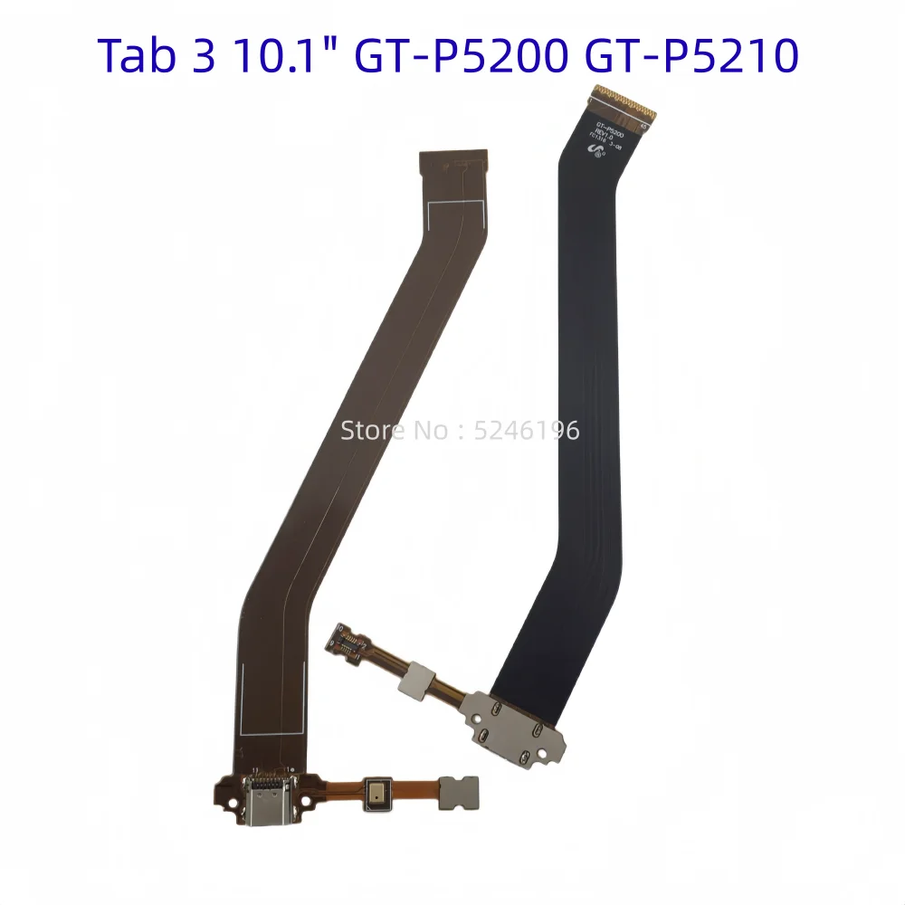 1pcs USB Charging Port Charger Base Flex Cable For Samsung Galaxy Tab 3 10.1" GT-P5200 P5200 GT-P5210 P5210 High Quality Replace