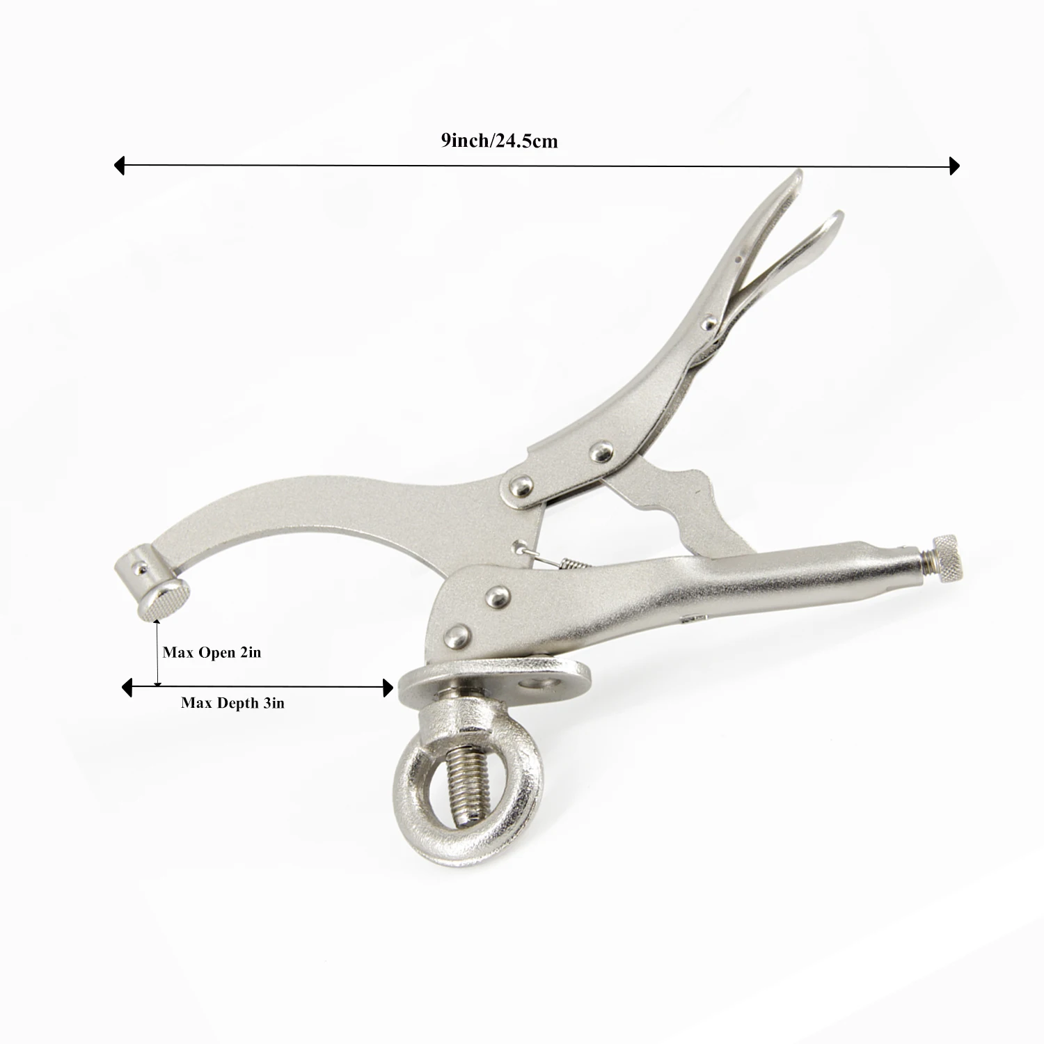 9 inch Drill Press Vice Clamp Woodworking Holding With Lock and Release Lever Locking Pliers