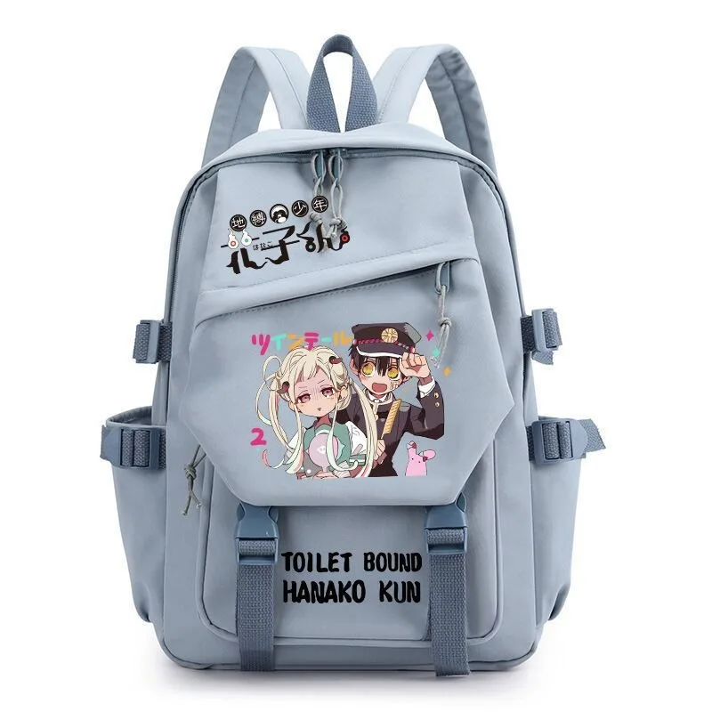 29×42×13cm Black White Blue Pink Green, Jibaku Shounen, Toilet-bound Hanako-kun, Teens School Bags, Anime Backpacks Girls Boys