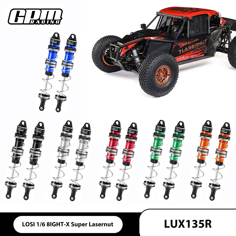 

GPM Rear Suspension for LOSI 1/6 8IGHT-X Super Lasernnut Aluminum Alloy Double Segment Spring Rear Suspension Accessories
