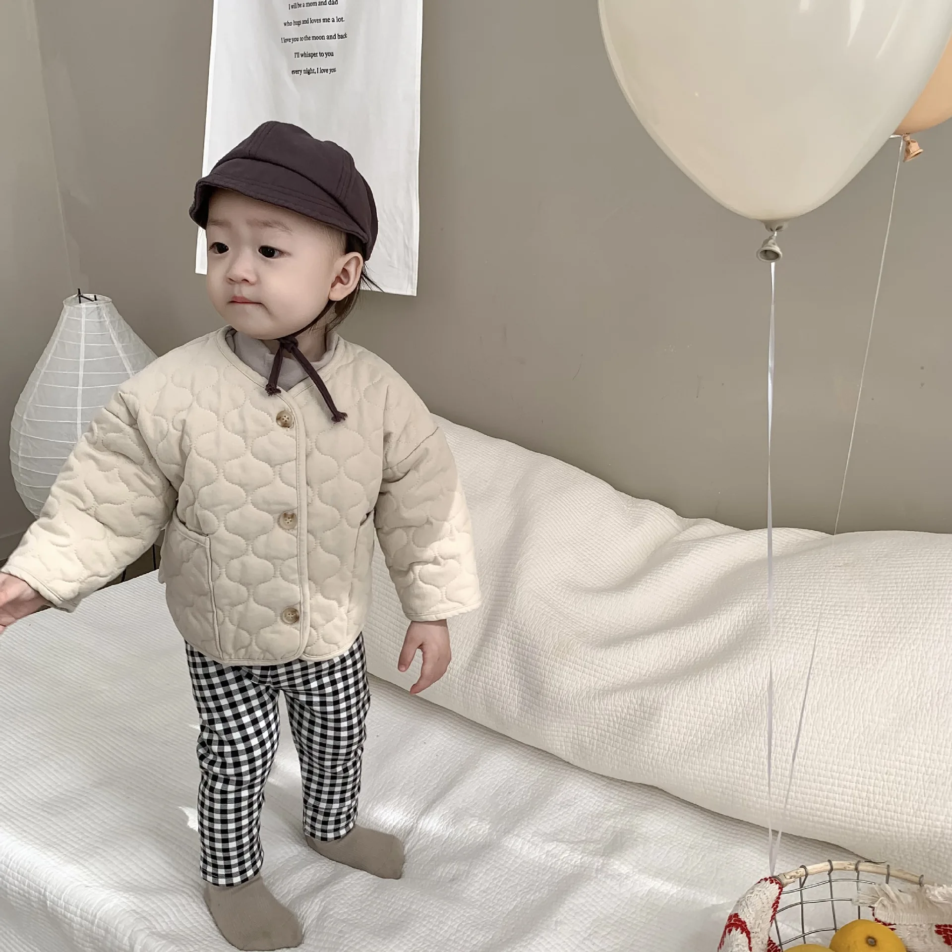 2024 Winter New Baby Long Sleeve Coat Thick Warm Children Padded Jacket Cotton Infant Fleece Coat Boy Girl Windproof Jacket