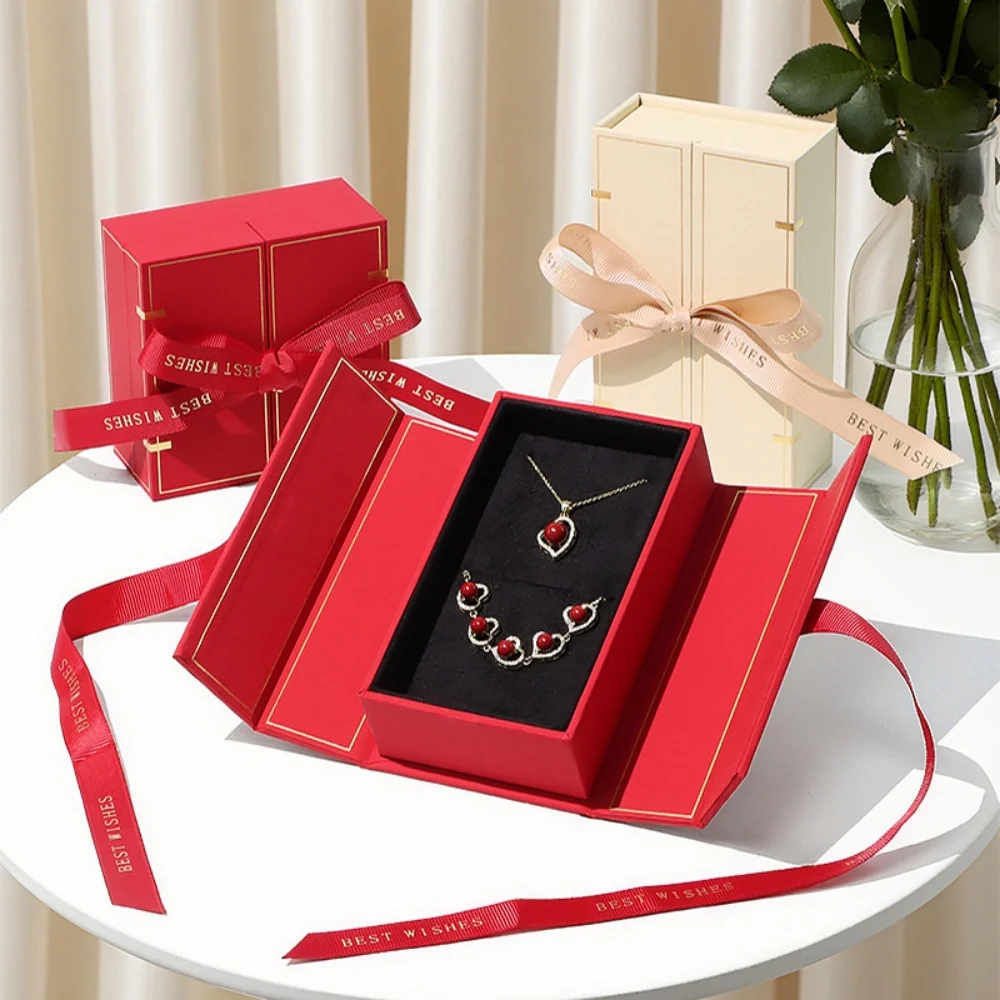 Jewelry Box Convenient Gift Box Necklace Organizer Elegant Ring Organizer For Home Storage Valentine'S Day Mother'S Day