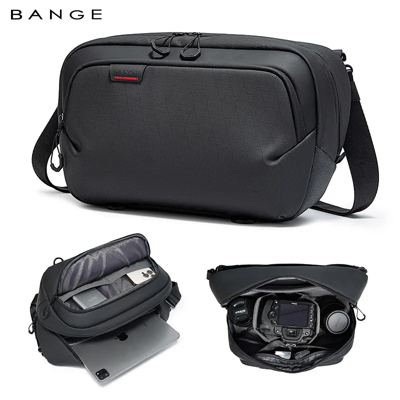 BANGE Waterproof Sling Bag for Tablet & Camera Organized Crossbody Bag with Quick Access Pockets