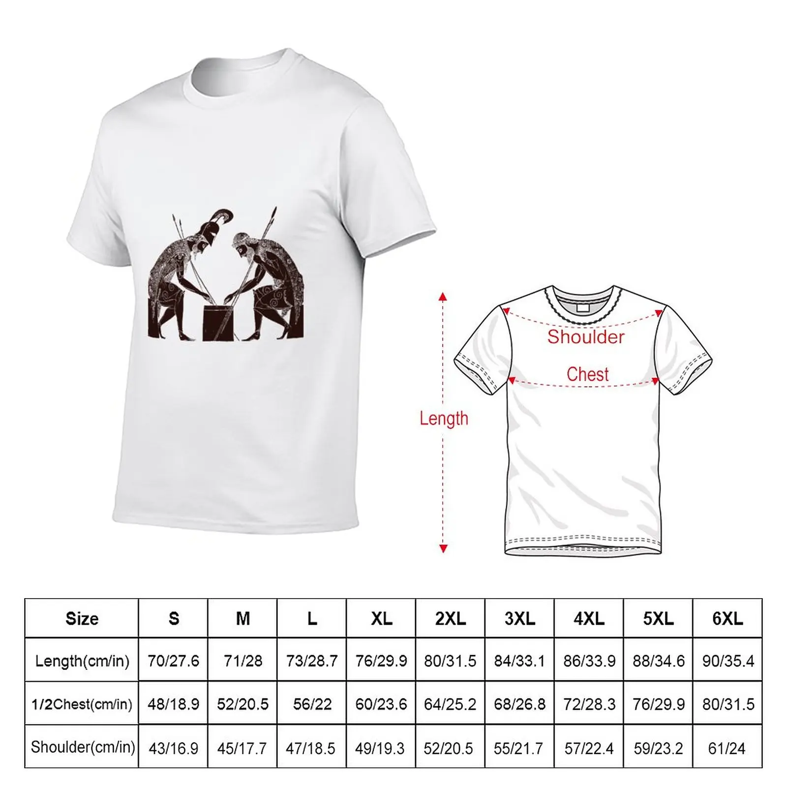 New Achilles and Ajax playing a game of dice T-Shirt funny t shirt anime mens t shirt