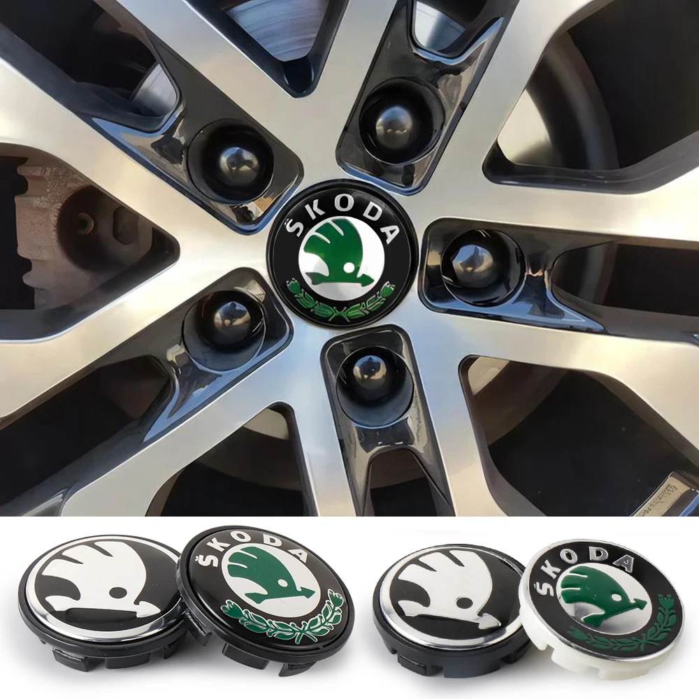 Car Styling Wheel Center Hub Caps Rim Cover Badge Emblem Sticker For Skoda Octavia A5 3 2 VRS Vision Kodiaq Favorit Rapid Fabia