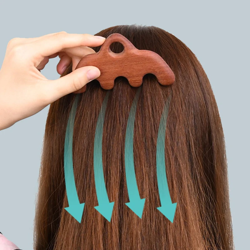 1PC Four Tooth MassageComb Neck And Head Massage Full Body Spa Shoulder And Neck Discomfort Massage Comb Relax Scalp Acupressure