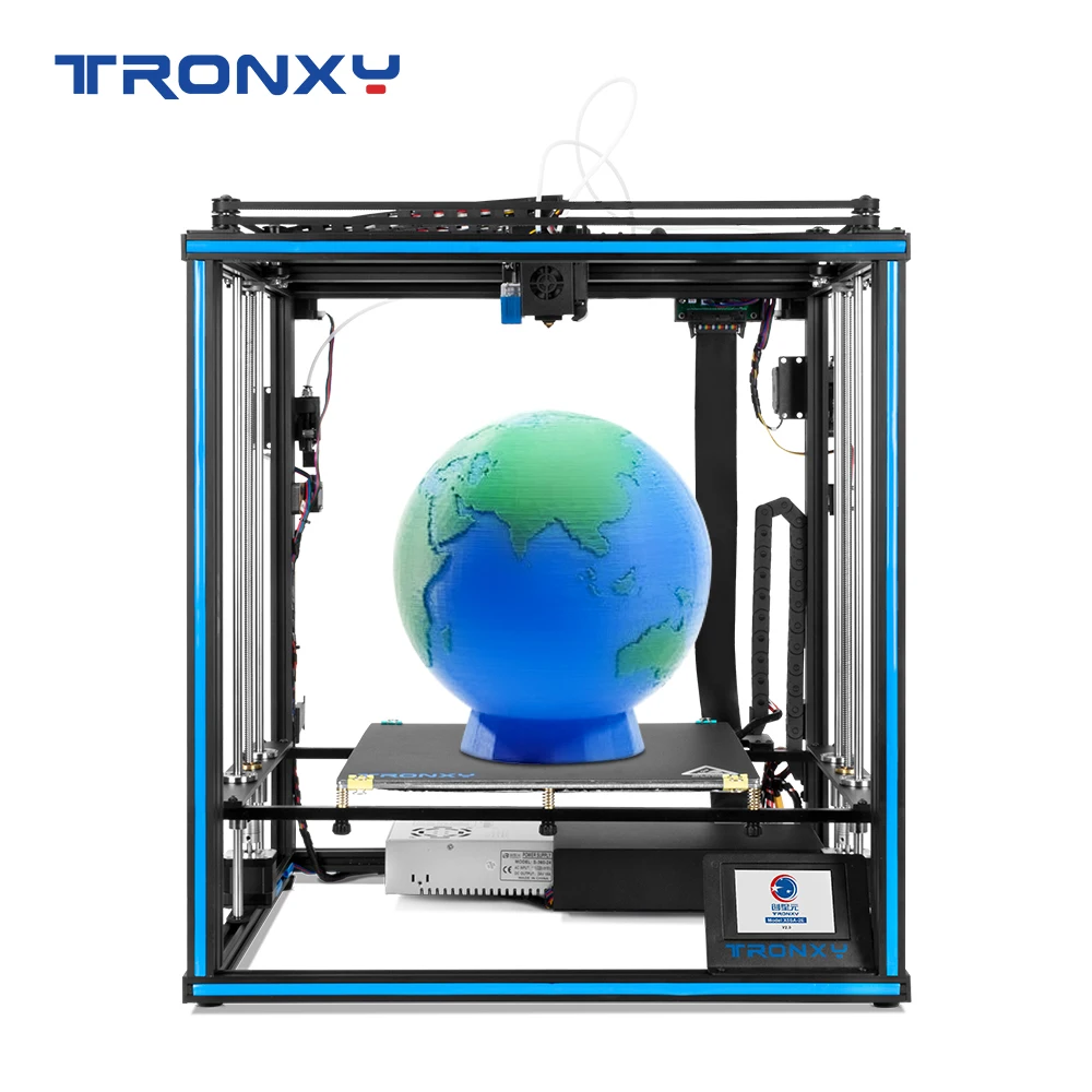 

3D-принтер Tronxy X5SA-2E 2-в-1, высокая точность печати, Модернизированный набор «сделай сам» для 3D-принтера FDM с сенсорным экраном, размер печати 330*330*400 мм